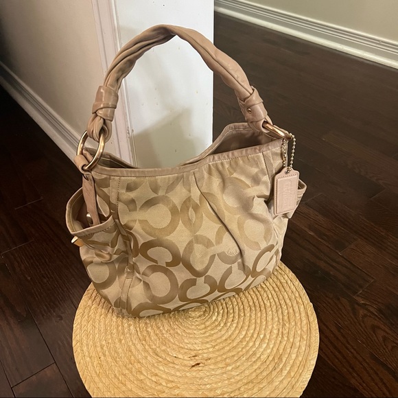 Coach Signature Canvas Leather handle Bag - Picture 9 of 13